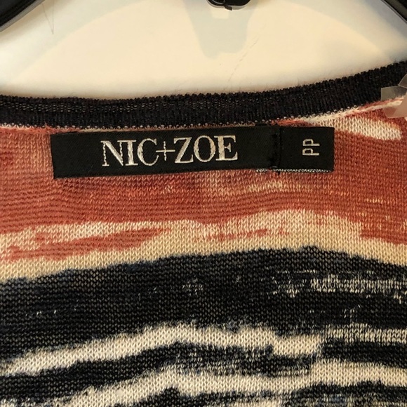 Brand New ! Nic + Zoe Striped Cardigan - Picture 2 of 4